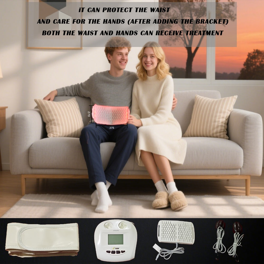 Adjustable Red Light Therapy Waist Belt LED Photon Massager for Waist Care Pain Relief