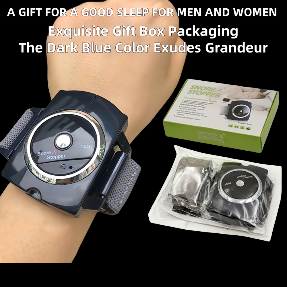 Portable Wrist Snore Stopper,Infrared Electronic Pulse Anti-snoring Device, A Great Sleep Helper for Couples with Multiple Adjustable Settings