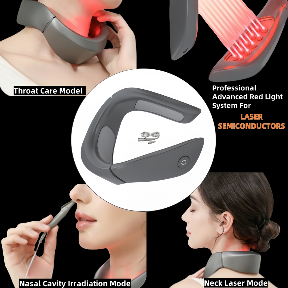 Semiconductor Laser Cervical Spine Instrument, 650nm Semiconductor Nano-laser Physiotherapy Instrument, An Advanced Gift for Soothing The Skin and Relieving Fatigue.