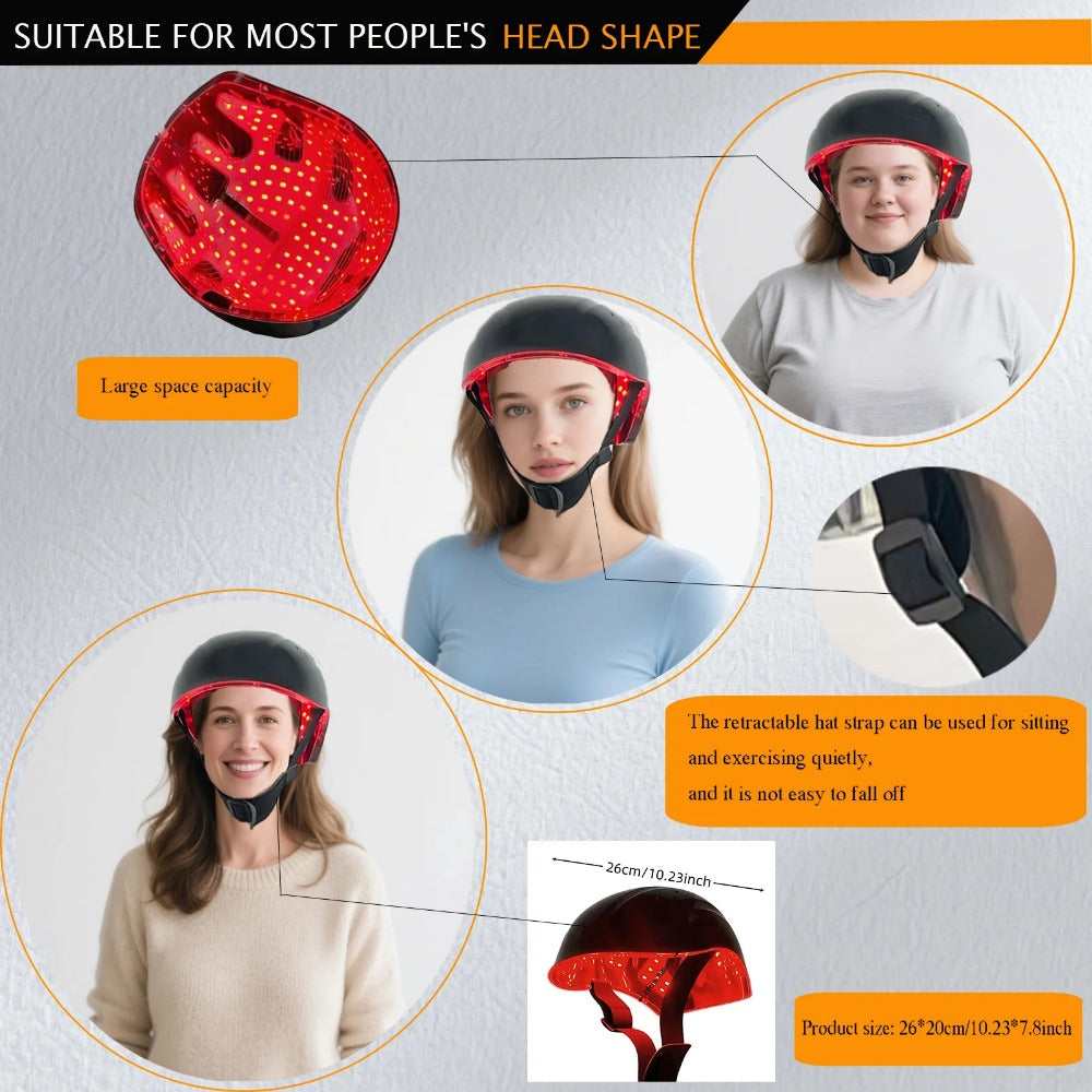 Red Light Therapy Hair Growth Helmet - Daily Use for Thicker Hair, Renew Follicles with Innovation Tech