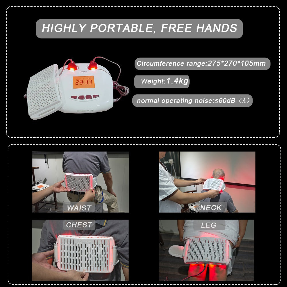 Adjustable Red Light Therapy Waist Belt LED Photon Massager for Waist Care Pain Relief