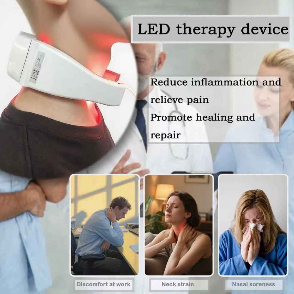 Red Light Neck Therapy Device - Portable LED Pain Relief & Muscle Relaxer