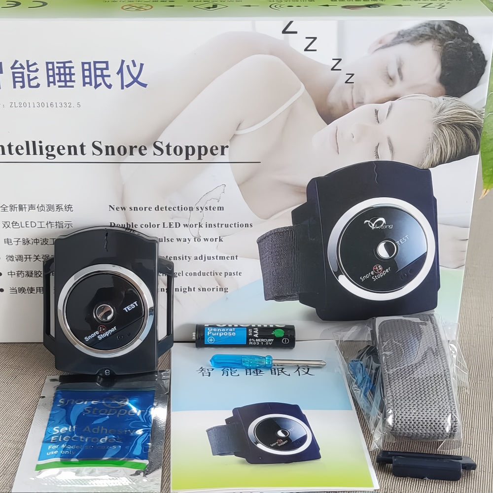 Portable Wrist Snore Stopper,Infrared Electronic Pulse Anti-snoring Device, A Great Sleep Helper for Couples with Multiple Adjustable Settings